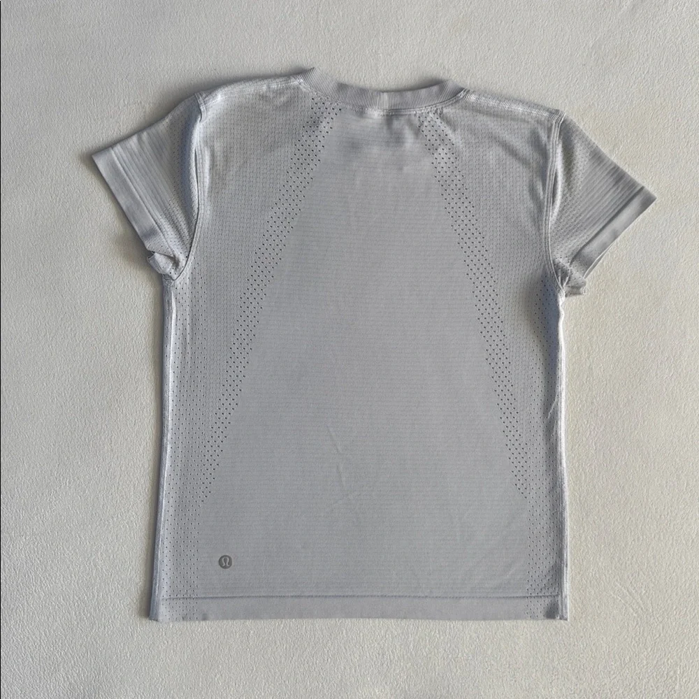 Lululemon Train to Be Short-Sleeve Shirt
White / silver gray - Picture 7 of 10